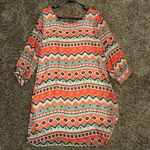 Pretty colorful dress. Large. Fits like a large
